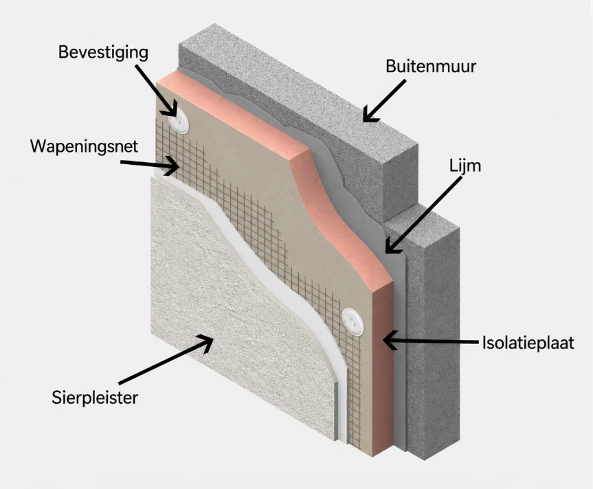 Buitengevel isoleren (aan de buitenzijde)