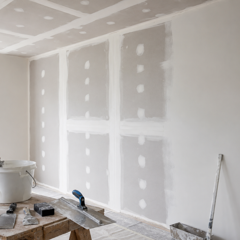 Gipsplaten afwerken: Tips bij het afwerken van wand of plafond van gipsplaat