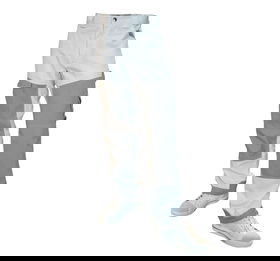 Werkbroek Be-Wear DLX wit-grijs