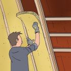 Hellend dak isoleren binnenzijde