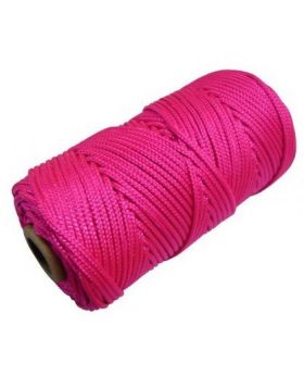 Metselkoord gevlochten 1.5mm PA fluor rose klos 50m