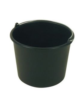Bouwemmer zwart. 12 liter