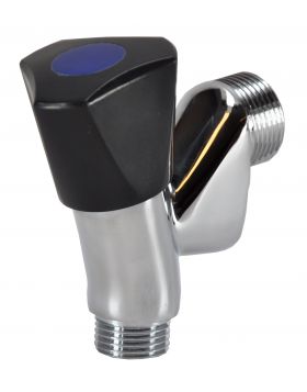 Kiwa beluchterkraan 1/2 Zwarte knop