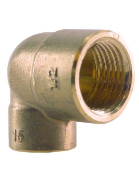 Messing Soldeer knie conisch 1/2 binnen x 15mm