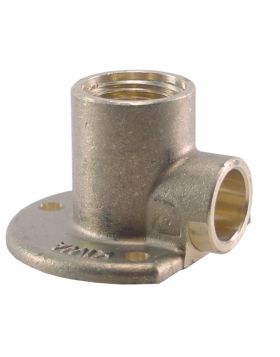 Messing Soldeer muurplaat laag 3/4x22mm