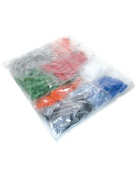 Assortiment Kunststof uitvulplaatjes 50x50mm in zak - Totaal: 432 stuks