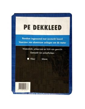 Dekkleed PE (Polyethhlene) blauw 4x6 meter - Bouwbestel Huismerk