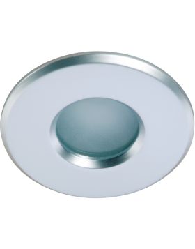 Deluna Aluminium-inbouwspot ALU IP 44 vast chroom mat, 50 W