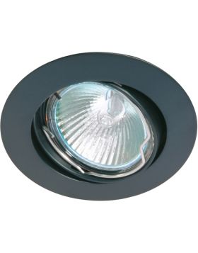 Deluna aluminium-inbouwspot ALU kantelbaar zwart, 50 W
