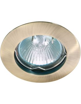 Deluna aluminium-inbouwspot ALU vast antiek messing, 50 W
