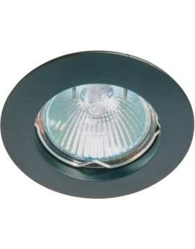 Deluna aluminium-inbouwspot ALU vast zwart, 50 W
