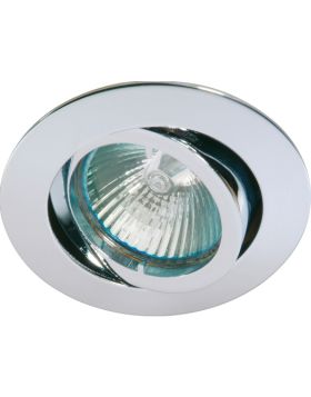Deluna Aluminium-inbouwspot BAJONETT kantelbaar chroom, 50 W