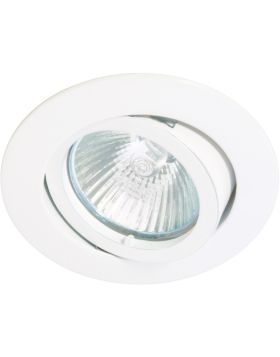 Deluna Aluminium-inbouwspot BAJONETT kantelbaar wit, 50 W