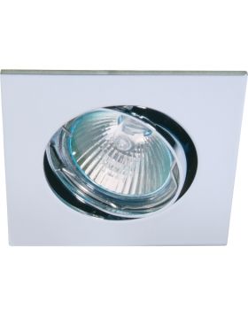 Deluna Aluminium-inbouwspot VIERKANT kantelbaar chroom