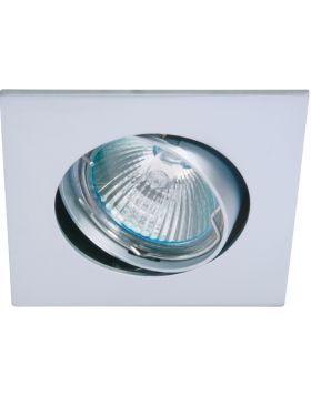 Deluna Aluminium-inbouwspot VIERKANT kantelbaar chroom mat