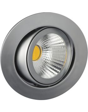 Deluna Aluminium inbouwspot kantelbaar chroom mat comfortwit, 8 W, 27