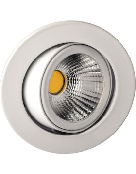 Deluna Aluminium inbouwspot kantelbaar wit warmwit, 8 W, 300K