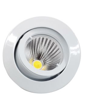Deluna Aluminium inbouwspot LED kantelbaar, 10 W, 3000K