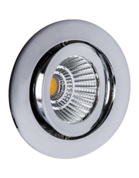Deluna Aluminium inbouwspot LED kantelbaar chroom, 10 W, 3000K