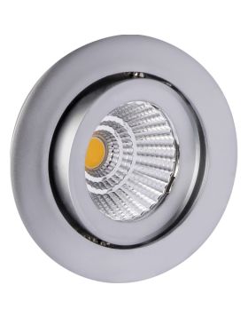 Deluna Aluminium inbouwspot LED kantelbaar chroom mat, 10 W, 3000K