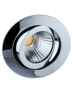 Deluna Aluminium inbouwspot LED kantelbaar dimbaar in warmte chroom, 7 W