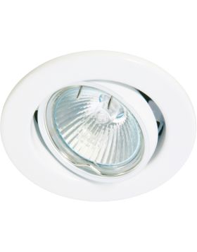 Deluna metalen inbouwspot kantelbaar wit, 50 W