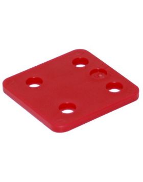 GB Drukplaatjes / Stelplaatjes Rood Zonder Sleuf 70X70X5 - 48 stuks