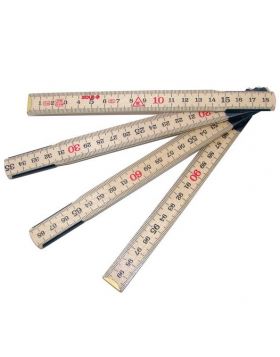 SUPER PROF Duimstok SOLA hout 1 meter 6-delig