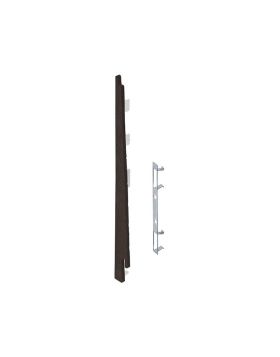 Eindkap connector links voor Keralit potdekselpaneel (5 stuks) Donkerbruin - Classic (bestelnr. 2874)