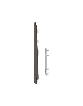 Eindkap connector links voor Keralit potdekselpaneel (5 stuks) Kwartsgrijs - Classic (bestelnr. 2874)