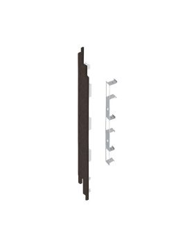 Eindkap connector links voor Keralit sponningdeel 190mm (5 stuks) Donkerbruin - Classic (bestelnr. 2884)