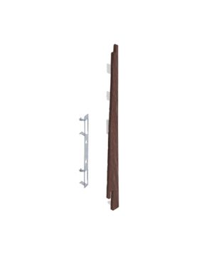 Eindkap connector rechts voor Keralit potdekselpaneel (5 stuks) Bruin eiken - Modern eiken (bestelnr. 2875)