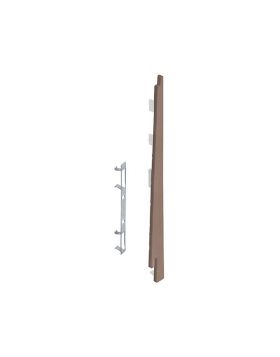 Eindkap connector rechts voor Keralit potdekselpaneel (5 stuks) Bruingrijs - Classic (bestelnr. 2875)