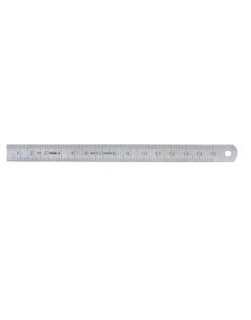 Geharde RVS liniaal met rechtse schaal - 200 x 13 x 0,5 mm