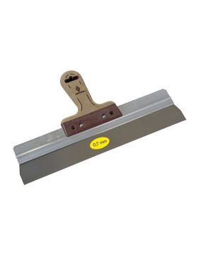 Gipsmes SUPER PROF PURE aluminium 370x0.7 mm RVS met LEDEREN-greep