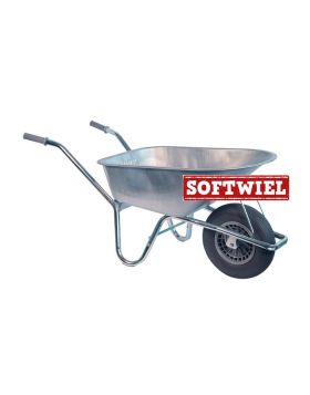 Klus kruiwagen verzinkt frame 85 Liter verzinkt softwiel (anti-lek band) - NL-fabricaat 