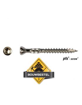 PFS Hardhoutschroeven Verzonken Kop Torx * 5,0x50 Rvs / Inox C2 (T-25) - 200 stuks