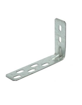 Hoekanker / hoekijzer met ril | Staal verzinkt | 75x125mm 30x2mm | 25 stuks