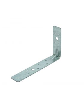 Hoekanker / hoekijzer met ril | Staal verzinkt | 90x160mm 30x2mm | 25 stuks