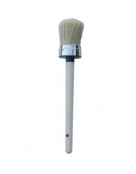Hoekwitter SUPER PROF ECO. wit haar. houten steel. rond 50 mm