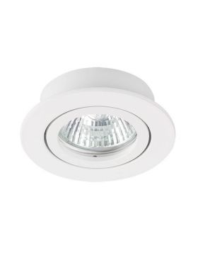 Inbouwspot rond mat WIT kantelbaar 82mm GU10