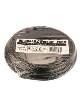 VD-draad 1.5 mm2 zwart - 20 meter (INFORMEER NAAR DE LEVERTIJD)