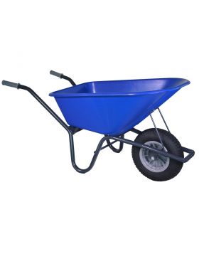 Tuin kruiwagen gecoat frame 100 Liter blauw - NL-fabricaat 