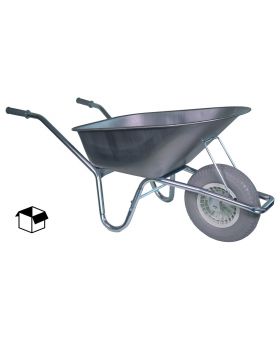 Klus kruiwagen verzinkt frame 85 Liter verzinkt softwiel (anti-lek band) DOOS - NL-fabricaat 