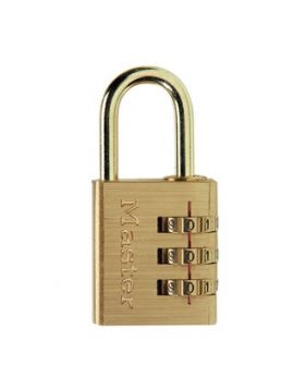 Masterlock messing cijfercombinatiehangslot - 20 mm