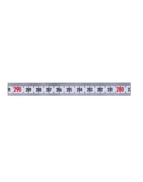 Memolon wit vlak machinemeetlint horizontaal linksoplopend - 3 m x 10 mm