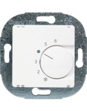 Opus 55 kamerthermostaat, verbreekcontact alu - zilver - zijdeglans