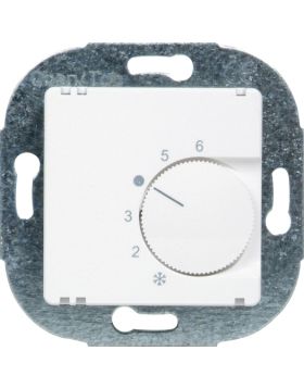 Opus 55 kamerthermostaat, wisselcontact, met stuuringang nachtverlaging polarwit
