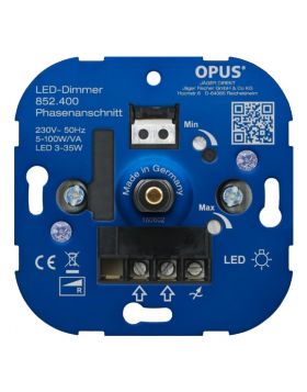 Opus draaidimmer 5 - 100 VA / LED 3 - 35 W fase-aansnijding