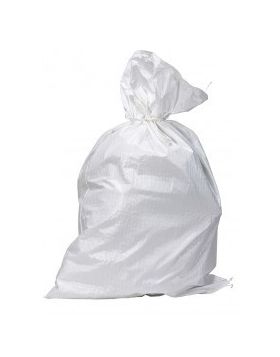 Puinzak pp geweven wit 60x80cm